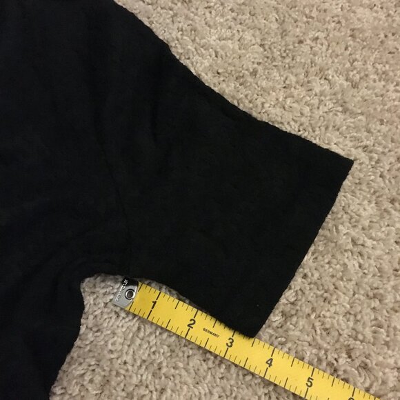 LOFT Witchy Black Cotton Lace Short Sleeve Top - Picture 15 of 15